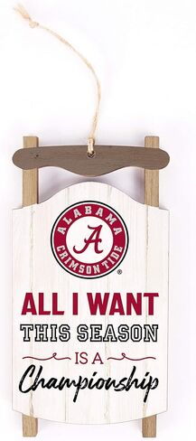 P. Graham Dunn جامعة ألاباما بطولة Crimson Tide 5 × 2.625 زخرفة خشبية للعطلات in Kuwait
