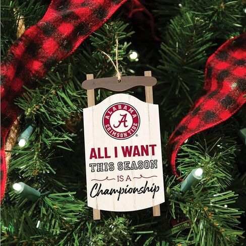 P. Graham Dunn جامعة ألاباما بطولة Crimson Tide 5 × 2.625 زخرفة خشبية للعطلات in Kuwait