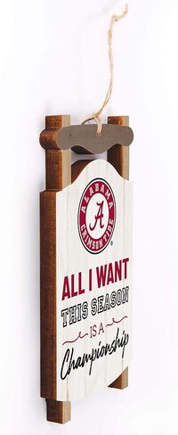 P. Graham Dunn جامعة ألاباما بطولة Crimson Tide 5 × 2.625 زخرفة خشبية للعطلات in Kuwait