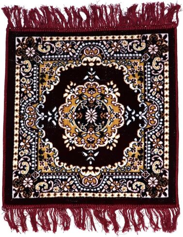 ASHIRWAD Puja Aasan مخملية صوفية Pooja Aassan للتأمل من القماش سجادة Aasanam سجادة مرتبة (مارون-2) in Kuwait