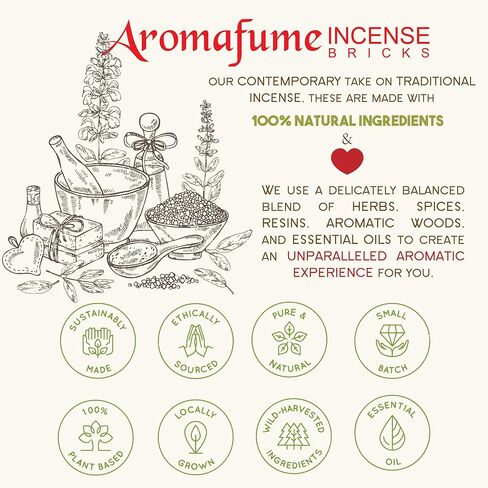 Aromafume Pink Rose Incense Bricks (3 Trays x 9 Pieces Each) | Ideal for Romance, Sensuality, Lifting Vibrations, Preparation for Prayer, Relaxation & Rituals, Temple & Mosque | Refill Pack in Kuwait