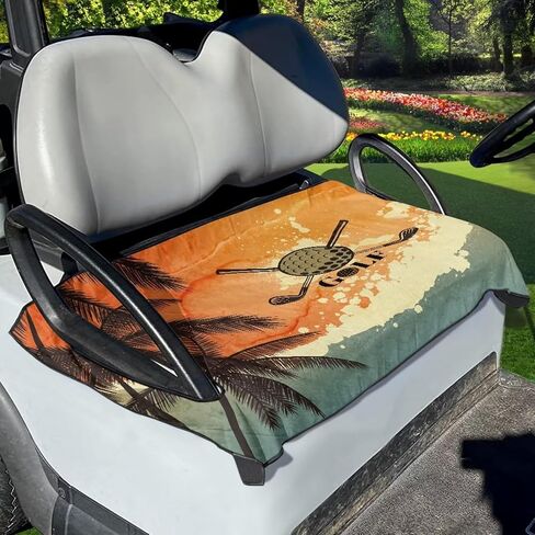 Golf Cart Seat Cover Portable Club Car Seat Towel for Women Men, Universal Fit 2-Seat Golf Cart in Saudi Arabia