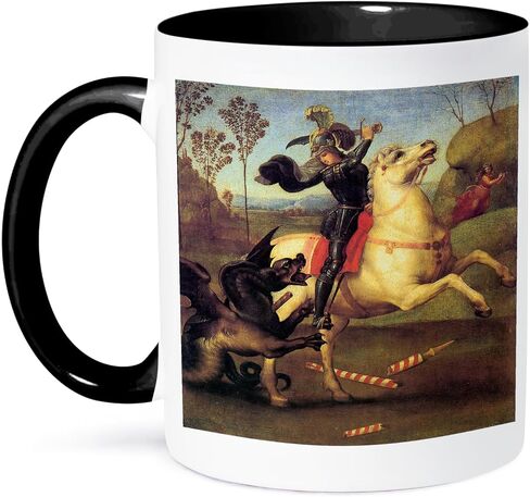3dRose St. George And The Dragon By Raphael Mug, 11 oz, Red in Saudi Arabia