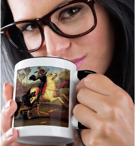 3dRose St. George And The Dragon By Raphael Mug, 11 oz, Red in Saudi Arabia