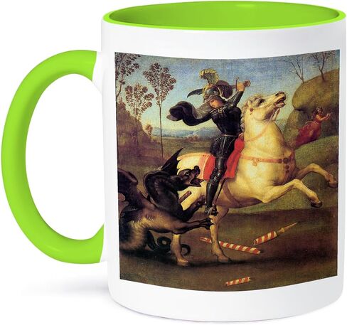3dRose St. George And The Dragon By Raphael Mug, 11 oz, Red in Saudi Arabia