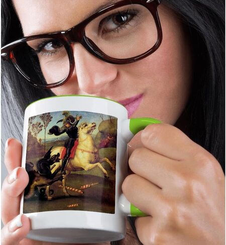 3dRose St. George And The Dragon By Raphael Mug, 11 oz, Red in Saudi Arabia