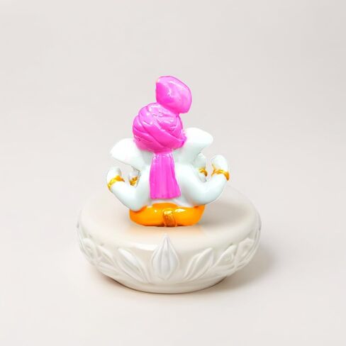 Ganesh Statue Sculpture for Car Dashboard, Home, Temple Décor | Indian God | 2 X 2.3 Inch | Resin | Ganesha Idol Figurine - Ganesha Festival Decoration (Nyon Ganesha) in Saudi Arabia