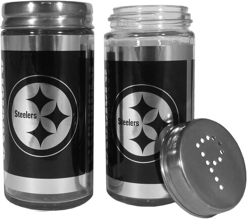 Siskiyou Sports NFL Pittsburgh Steelers Black Salt & Pepper Shaker Pittsburgh Steelers, One Size, Black in Saudi Arabia