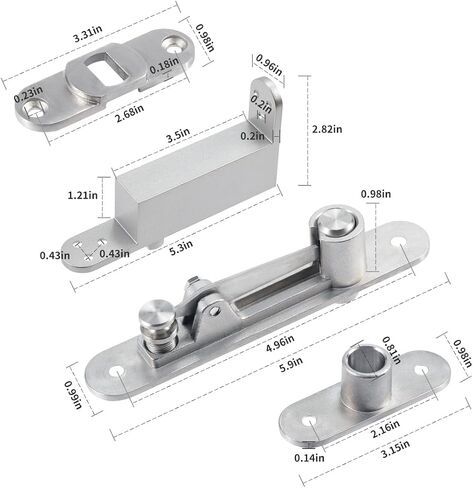 Ranbo Commercial/Home Self Closing Door Pivot Hinges Heavy Duty Hidden Hinges for Wood Doors 360 Degree Shaft Stainless Steel invisible Pivot Hinge System (2 Way Adjustable) in Saudi Arabia