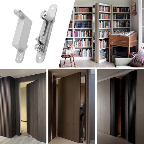 Ranbo Commercial/Home Self Closing Door Pivot Hinges Heavy Duty Hidden Hinges for Wood Doors 360 Degree Shaft Stainless Steel invisible Pivot Hinge System (2 Way Adjustable) in Saudi Arabia