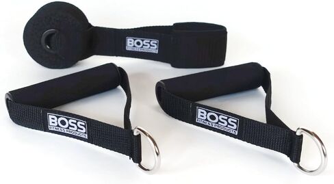 11-Piece Adjustable Resistance Band Set - 5 Bands - Heavy Duty Door Anchor - Premium Ankle Straps, Soft Grip Handles - Carrying Bag - Additional Accessories in Saudi Arabia