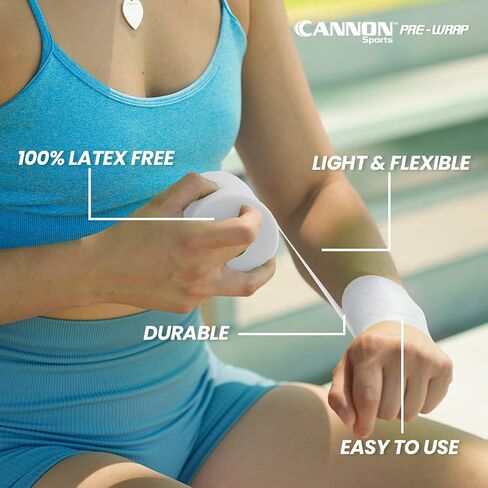 Cannon Sports Pre-Wrap 4-Pack 30 Yards Each Roll 4 Rolls Athletic Tape Wraps (Aqua) in Saudi Arabia