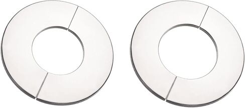 Uxcell 61mm 71mm جدار سبليت شفة الفولاذ المقاوم للصدأ لوحة شعار لثقوب الأنابيب الفضة 1 مجموعة in Saudi Arabia