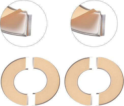 Uxcell 61mm 71mm جدار سبليت شفة الفولاذ المقاوم للصدأ لوحة شعار لثقوب الأنابيب الفضة 1 مجموعة in Saudi Arabia