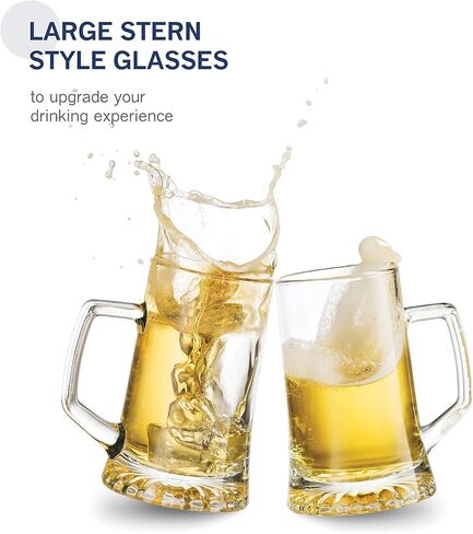 Bormioli Rocco Nonix Set Of 4 19.75 Oz Beer Glasses, Made For Easy Drinking And Stacking, With A Classic Pint Glass Design, Made In Spain. in Saudi Arabia