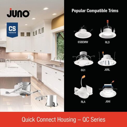 Juno QC4 W G CP6 Quick Connect LED Downlight for New Construction, 6-Pack, 4-Inch, White in Saudi Arabia