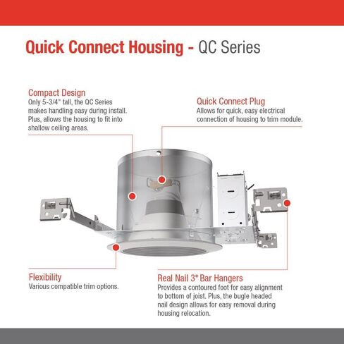 Juno QC4 W G CP6 Quick Connect LED Downlight for New Construction, 6-Pack, 4-Inch, White in Saudi Arabia