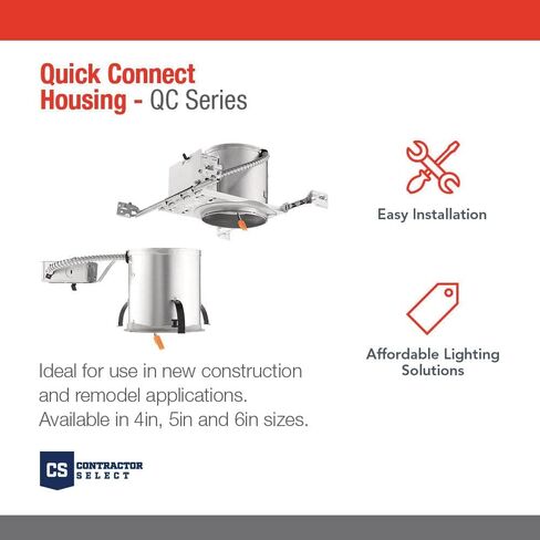 Juno QC4 W G CP6 Quick Connect LED Downlight for New Construction, 6-Pack, 4-Inch, White in Saudi Arabia