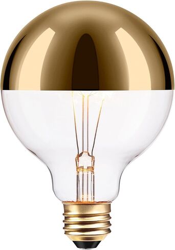 Globe Electric 84649 40W Gold Designer Vintage Edison Oro Incandescent Light Bulb, E26 Base, 220 Lumens in Saudi Arabia