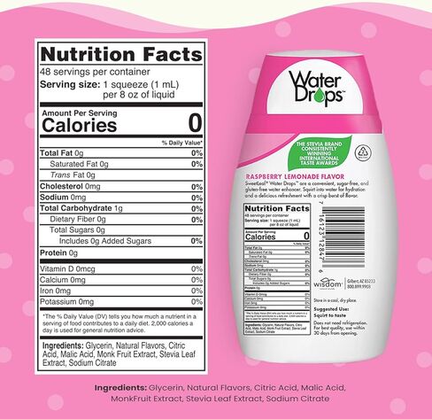SweetLeaf Water Drops - Lemon Lime Water Enhancer, Sugar Free Sweet Leaf Stevia Water Flavoring Drops, 1.62 Oz Ea (Pack of 2) in Kuwait