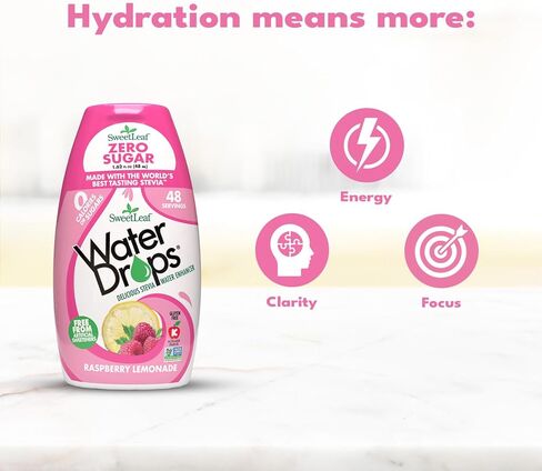 SweetLeaf Water Drops - Lemon Lime Water Enhancer, Sugar Free Sweet Leaf Stevia Water Flavoring Drops, 1.62 Oz Ea (Pack of 2) in Kuwait