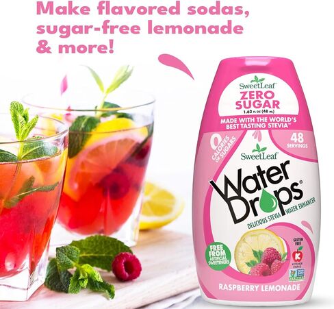 SweetLeaf Water Drops - Lemon Lime Water Enhancer, Sugar Free Sweet Leaf Stevia Water Flavoring Drops, 1.62 Oz Ea (Pack of 2) in Kuwait