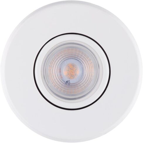 Globe Electric 90679 3" Swivel Round Trim Recessed Lighting Kit, White, Easy Install Push-N-Click Clips, 3.25" Hole Size, Recessed Lights, Dimmable, Ceiling Light, Porch Light, Bulb Not Included in Saudi Arabia
