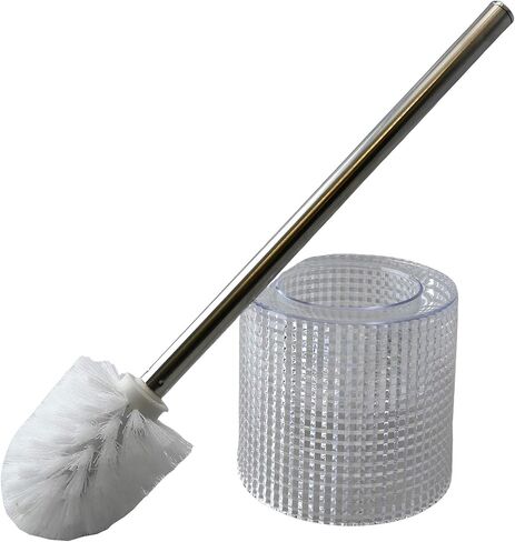 فرشاة وحامل وعاء المرحاض من الكريستال الشفاف in Kuwait