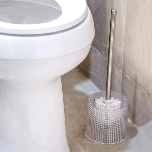 فرشاة وحامل وعاء المرحاض من الكريستال الشفاف in Kuwait