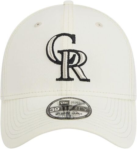 New Era Milwaukee Brewers 39THIRTY Chrome Team Classic Stretch Fit Cap, Cream White Hat in Saudi Arabia