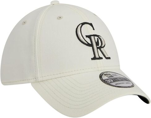 New Era Milwaukee Brewers 39THIRTY Chrome Team Classic Stretch Fit Cap, Cream White Hat in Saudi Arabia