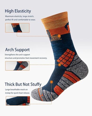 جوارب رياضية مضغوطة للرجال، جوارب رياضية مبطنة من النخبة لكرة السلة، جوارب للجري، 3 أزواج (9-13) in Kuwait