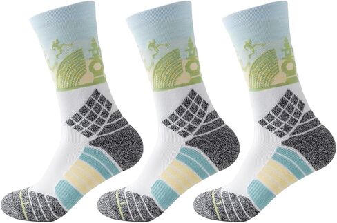 جوارب رياضية مضغوطة للرجال، جوارب رياضية مبطنة من النخبة لكرة السلة، جوارب للجري، 3 أزواج (9-13) in Kuwait