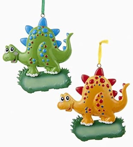 Kurt Adler 2 Assorted Cute Dinosaur Kids Ornaments in Saudi Arabia