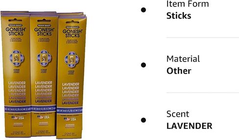 Gonesh Incense Sticks Extra Rich Collection Lavender 12 Pack (20 Sticks/Pack) in Saudi Arabia