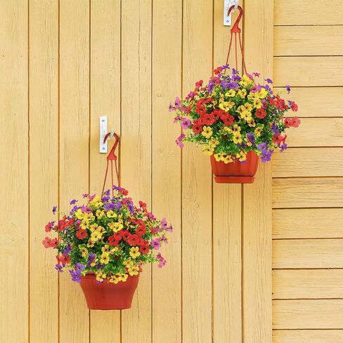 12 حزمة من الزهور الاصطناعية للأماكن الخارجية المقاومة للأشعة فوق البنفسجية والزهور المزيفة الحريرية والأوكالبتوس وزهرة الأقحوان ونباتات الزهور الصناعية للحديقة الخارجية ومزارع المنزل والشرفة وديكور نافذة الفناء (12، مزيج الألوان) in Saudi Arabia