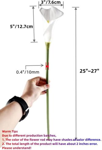 XZJMY 3Pcs Artificial Calla Lily Flowers,25~27''Long Stem Calla Lilies Artificial Flower, Fake Latex Flowers for DIY Wedding Bouquet Party Home Decor(White) in Saudi Arabia