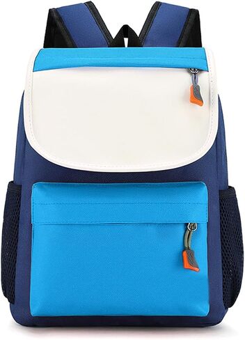 Children Colorblocking Backpack Large Capacity Oxford Cloth Schoolbag Boys Girls Lightweight Shoulder Bag in Saudi Arabia