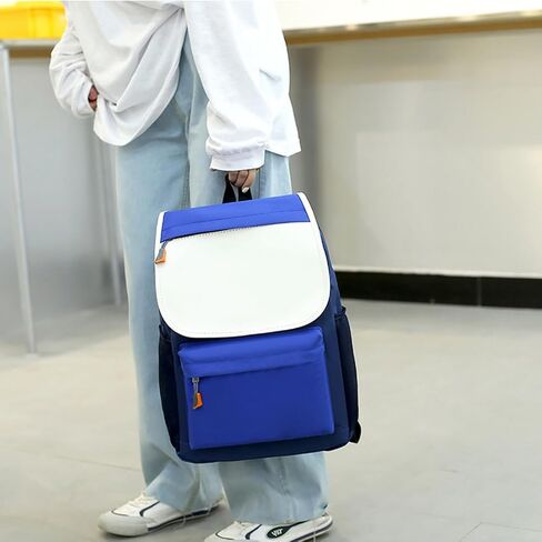 Children Colorblocking Backpack Large Capacity Oxford Cloth Schoolbag Boys Girls Lightweight Shoulder Bag in Saudi Arabia