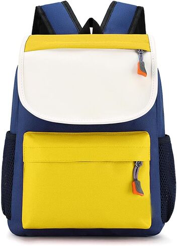 Children Colorblocking Backpack Large Capacity Oxford Cloth Schoolbag Boys Girls Lightweight Shoulder Bag in Saudi Arabia