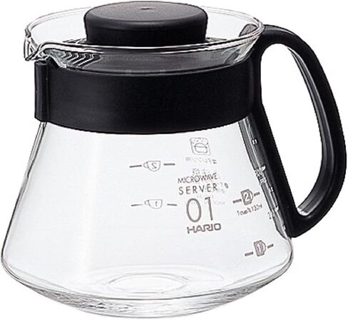 هاريو V60 طقم قهوة زجاجي، 600 مل، أسود in Saudi Arabia