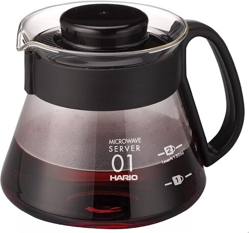 هاريو V60 طقم قهوة زجاجي، 600 مل، أسود in Saudi Arabia