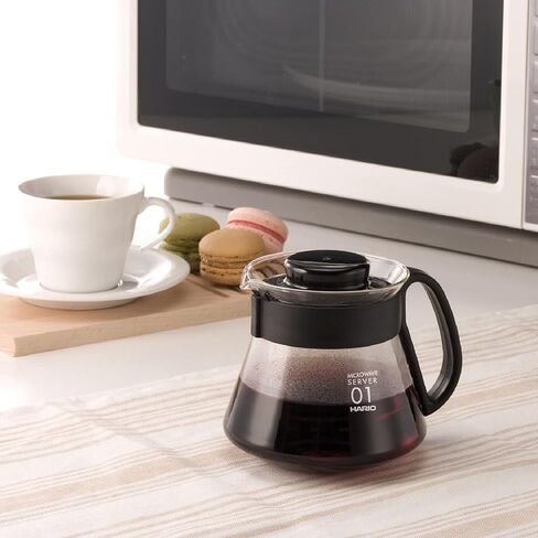 هاريو V60 طقم قهوة زجاجي، 600 مل، أسود in Saudi Arabia