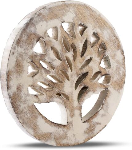 Handmade Wooden Trivet For Hot Dishes Plates & Pots Holder Hot Pad For Kitchen & Dining Table Decor Cookware Heat Resistant Rustic Decorative Carvings Tabletop Home & Dining Table Essentials (Antique) in Kuwait