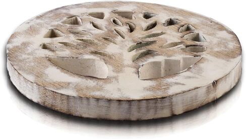 Handmade Wooden Trivet For Hot Dishes Plates & Pots Holder Hot Pad For Kitchen & Dining Table Decor Cookware Heat Resistant Rustic Decorative Carvings Tabletop Home & Dining Table Essentials (Antique) in Kuwait