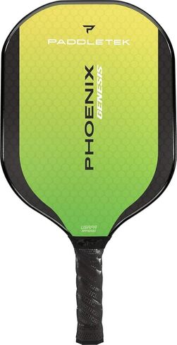 Paddletek Phoenix Genesis - Professional Pickleball Paddles with Honeycomb Core – Polycore & Fiberglass Epoxy Surface - High Tack Performance Grip – 7.4 oz to 7.8 oz – 5 Colors- USAPA Approved in Saudi Arabia