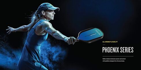 Paddletek Phoenix Genesis - Professional Pickleball Paddles with Honeycomb Core – Polycore & Fiberglass Epoxy Surface - High Tack Performance Grip – 7.4 oz to 7.8 oz – 5 Colors- USAPA Approved in Saudi Arabia
