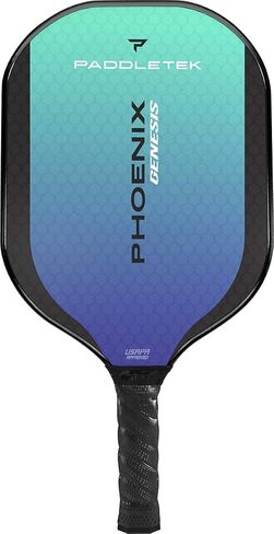 Paddletek Phoenix Genesis - Professional Pickleball Paddles with Honeycomb Core – Polycore & Fiberglass Epoxy Surface - High Tack Performance Grip – 7.4 oz to 7.8 oz – 5 Colors- USAPA Approved in Saudi Arabia