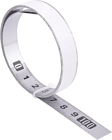 FINGERINSPIRE 300cm Carbon Steel Back Adhesive Ruler, Steel Self-Adhesive Measuring Tape, Metal Sticky Ruler Tape Measuring Tool (Left-Right Reading) in Saudi Arabia