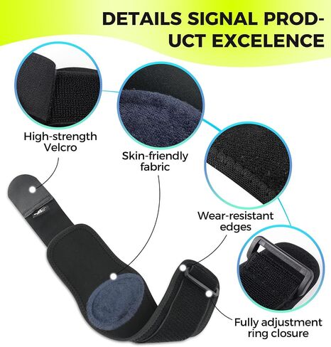HiRui Tennis Elbow Brace for Forearm Tension Relief, Elbow Support Arm Straps Compression Pad for Men Women, Pressure Bands for Tendonitis Strains Weightlifting Golfer Baseball (Black-1 Pack) in Saudi Arabia